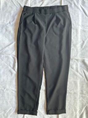 Tresics Black Elastic-Waist Dress Pants